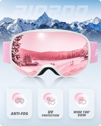 RIOROO Síszemüveg Snowboard Szemüveg Szemüvegeseknek Dupla Lencse UV Védelem Sisak Kompatibilis 3