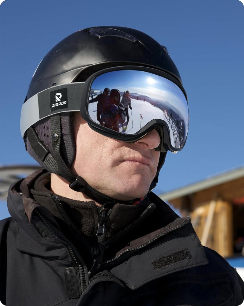 RIOROO Síszemüveg Snowboard Szemüveg Szemüvegeseknek Dupla Lencse UV Védelem