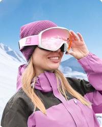 RIOROO Síszemüveg Snowboard Szemüveg Szemüvegeseknek Dupla Lencse UV Védelem Sisak Kompatibilis 2