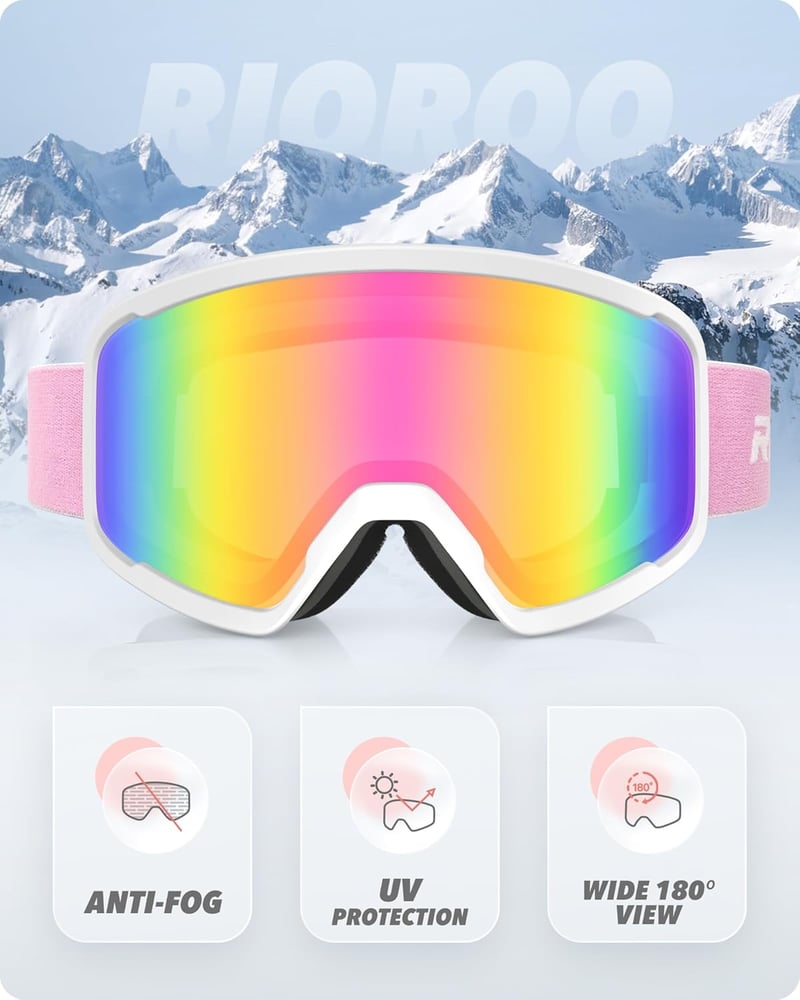 RIOROO Unisex Síszemüveg OTG Snowboard Szemüveg UV Védelem Szemüvegeseknek