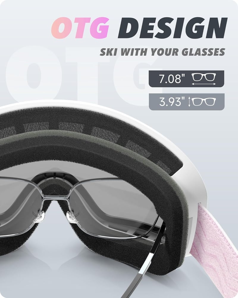RIOROO Unisex Síszemüveg OTG UV Védelem Snowboard Szemüveg Szemüvegeseknek