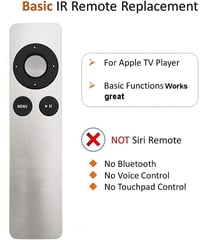 Riry Pótló Távirányító Apple TV-hez - Kompatibilis Apple TV 1 2 3 Modellekkel MC377L/A A1294 A1218 A1378 A1427 Környezetbarát 4