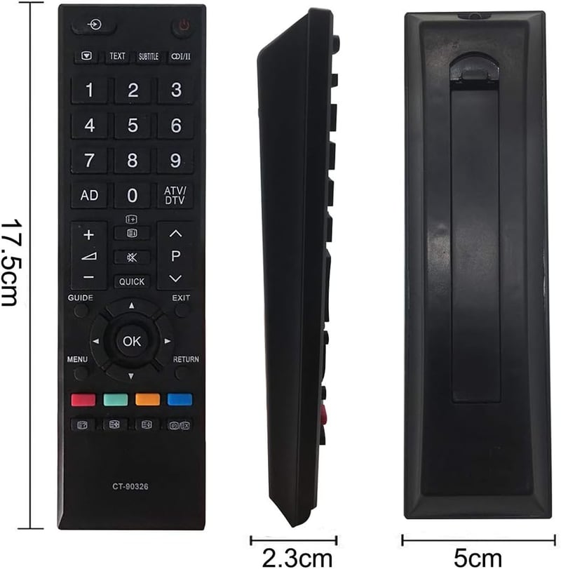 Riry Univerzális Távirányító Toshiba CT-90326 Regza LCD LED TV-hez - Helyettesítő Távkapcsoló Beállítás Nélkül