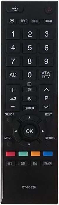 Riry Univerzális Távirányító Toshiba CT-90326 Regza LCD LED TV-hez - Helyettesítő Távkapcsoló Beállítás Nélkül 1