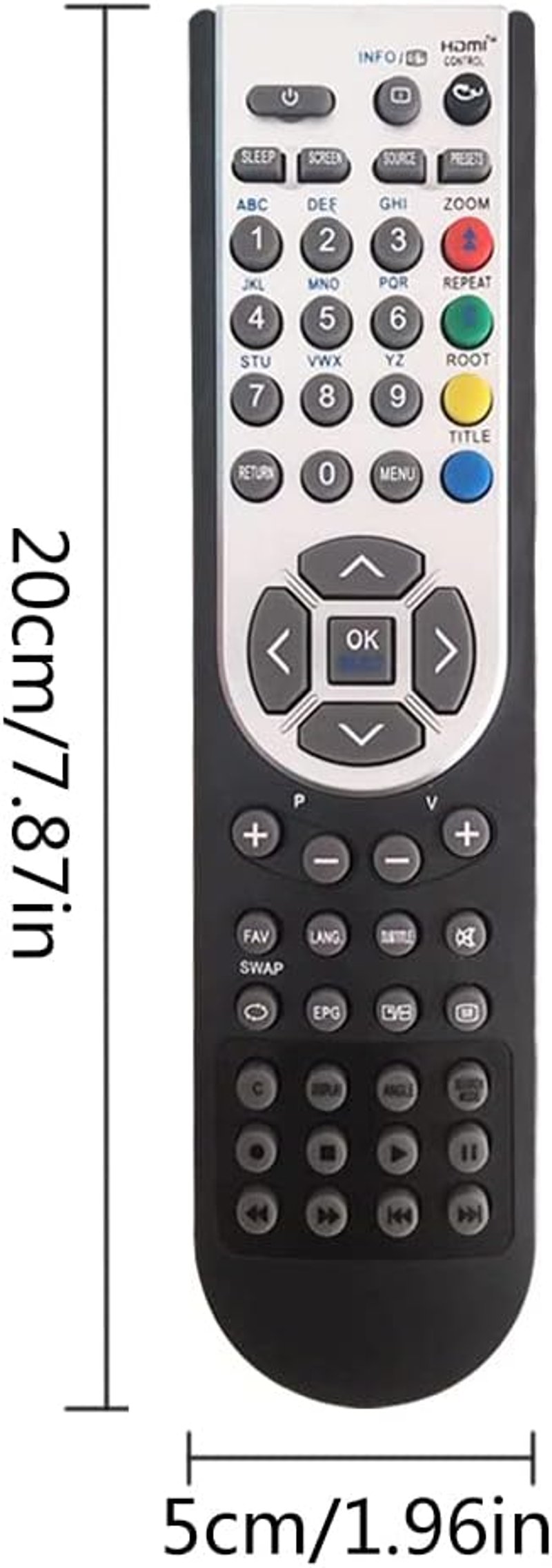 Riry Univerzális TV Távirányító OKI Waltham SABA Alba Telefunken Celus Luxor Grundig JMB Bush Techwood AKAI NEVIR LCD LED Plazma Smart TV-he