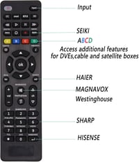 Riry Univerzális TV Távirányító Samsung Sony Philips Panasonic LG Sharp Hitachi Vizio TCL Toshiba Hisense Smart TV-hez Egyszerű Beállítás 3