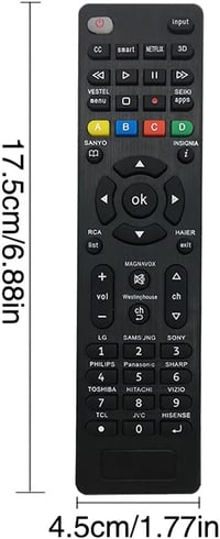 Riry Univerzális TV Távirányító Samsung Sony Philips Panasonic LG Sharp Hitachi Vizio TCL Toshiba Hisense Smart TV-hez Egyszerű Beállítás 2