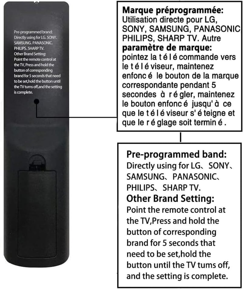 Riry Univerzális TV Távirányító Samsung Sony Philips Panasonic LG Sharp Hitachi Vizio TCL Toshiba Hisense Smart TV-hez Egyszerű Beállítás