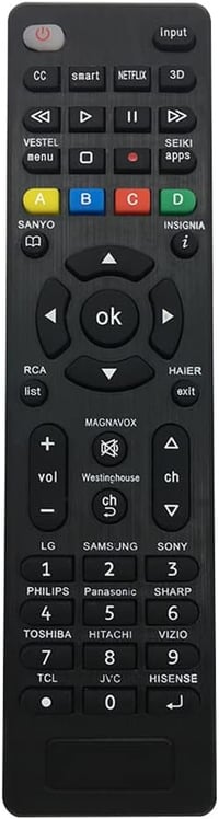 Riry Univerzális TV Távirányító Samsung Sony Philips Panasonic LG Sharp Hitachi Vizio TCL Toshiba Hisense Smart TV-hez Egyszerű Beállítás 1