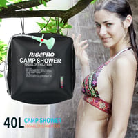 Solárna kempingová sprcha RISEPRO XH07, 40 l, ohrev vody na 45 °C, čierna, na turistiku a lezenie 5