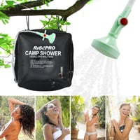 Solárna kempingová sprcha RISEPRO XH07, 40 l, ohrev vody na 45 °C, čierna, na turistiku a lezenie 6