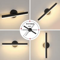 Riserva 12W LED fürdőszobai tükör lámpa, 300° forgatható fali lámpa 38cm 3