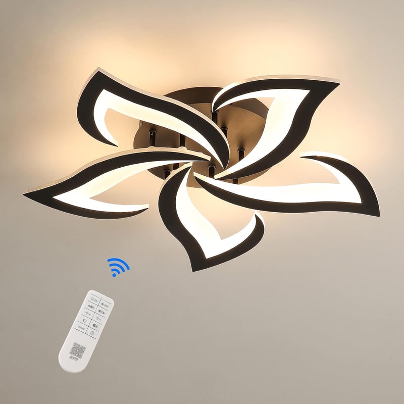 Riserva 40W 4700LM Dimmable LED Mennyezeti Lámpa Távirányítóval, Virág Dizájn
