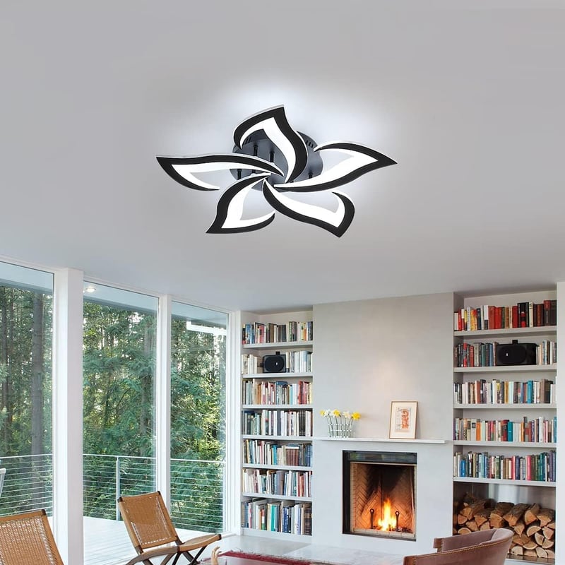 Riserva 40W 4700LM Dimmable LED Mennyezeti Lámpa Távirányítóval, Virág Dizájn