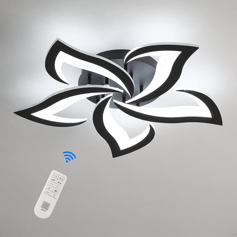 Riserva 40W 4700LM Dimmable LED Mennyezeti Lámpa Távirányítóval, Virág Dizájn