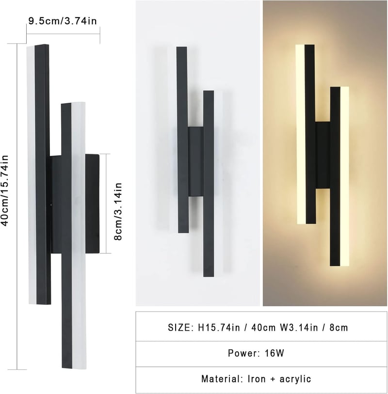 Riserva LED fali lámpa 16W 1800 lm meleg fehér 3000K 40cm