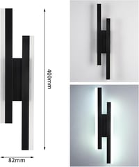 Riserva LED fali lámpa 16W 1800 lm modern fekete 40 cm 4