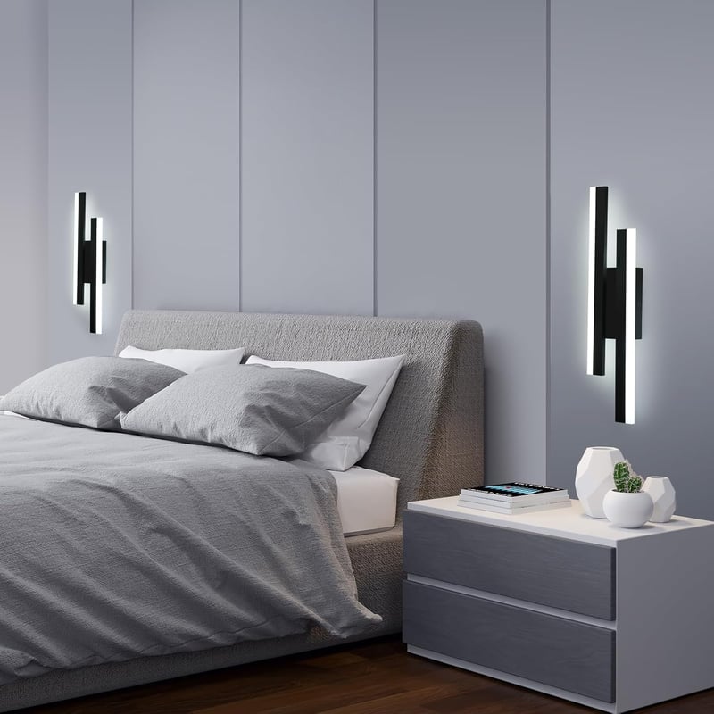 Riserva LED fali lámpa 16W 1800 lm modern fekete 40 cm
