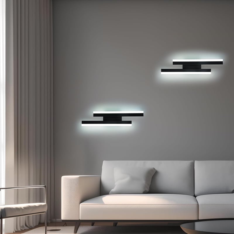 Riserva LED fali lámpa 16W 1800 lm modern fekete 40 cm