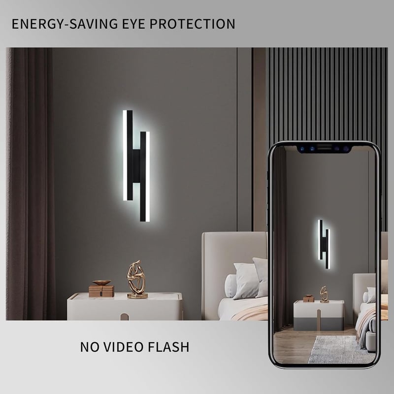Riserva LED fali lámpa 16W 1800 lm modern fekete 40 cm
