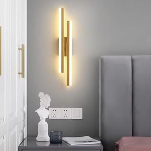 Nástenné LED svietidlo Riserva 16W, 3000K teplá biela, zlatá - 40 cm