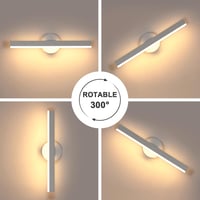 Riserva LED fürdőszobai tükör lámpa 12W, 300° forgatható, meleg fehér 2
