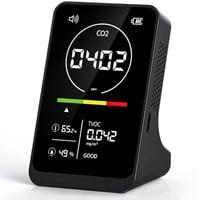 Detektor CO2 RISOON – Prenosný merač kvality ovzdušia s 2500 mAh batériou, displejom CO2/TVOC/teploty/vlhkosti a alarmom vetrania v interiéri 1