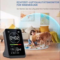 Detektor CO2 RISOON – Prenosný merač kvality ovzdušia s 2500 mAh batériou, displejom CO2/TVOC/teploty/vlhkosti a alarmom vetrania v interiéri 7