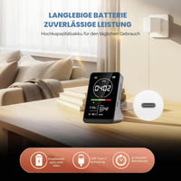 Detektor CO2 RISOON – Prenosný merač kvality ovzdušia s 2500 mAh batériou, displejom CO2/TVOC/teploty/vlhkosti a alarmom vetrania v interiéri 6