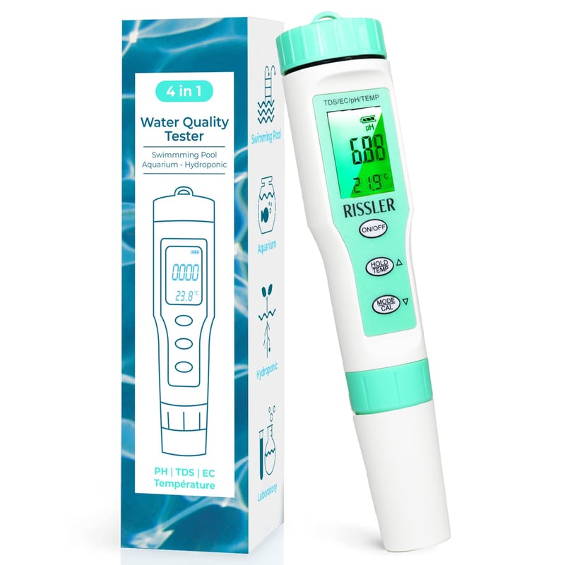 Rissler 4-u-1 pH metar - za mjerenje TDS-a, EC-a i temperature