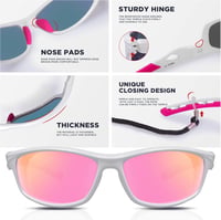 RIVBOS RB833 Sunglasses Cycling Glasses Sports Glasses for Women Men Polarised TR90 Super Light Unbreakable Frame UV400 Hiking Running Golf and Fishing 3