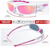 RIVBOS RB833 Sunglasses Cycling Glasses Sports Glasses for Women Men Polarised TR90 Super Light Unbreakable Frame UV400 Hiking Running Golf and Fishing 5
