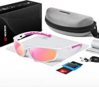 RIVBOS RB833 Sunglasses Cycling Glasses Sports Glasses for Women Men Polarised TR90 Super Light Unbreakable Frame UV400 Hiking Running Golf and Fishing 9