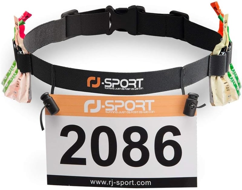 RJ-Sport rajtszámtartó öv triatlonhoz 6 gélzsebbel