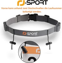 RJ-Sport rajtszámtartó öv triatlonhoz 6 gélzsebbel 3
