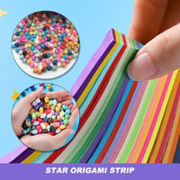 Rjayaa papierové prúžky na tvorenie, 1350 ks papierových prúžkov na origami hviezdičky, farebné papierové prúžky na kreatívne tvorenie 6
