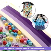 Rjayaa papierové prúžky na tvorenie, 1350 ks papierových prúžkov na origami hviezdičky, farebné papierové prúžky na kreatívne tvorenie 7