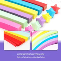 Rjayaa papierové prúžky na tvorenie, 1350 ks papierových prúžkov na origami hviezdičky, farebné papierové prúžky na kreatívne tvorenie 5