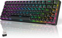 RK ROYAL KLUDGE G68 Mechanikus Gamer Billentyűzet - 65% Kompakt, RGB, Vezeték Nélküli/Bluetooth/USB, Hot-Swap, Piros Kapcsoló, Fekete 1