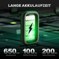 RK ROYAL KLUDGE M3 Vezeték Nélküli Gamer Egér, 30K DPI PAW3950 Szenzor, 47g Ultrakönnyű, 8K Polling, 3 Módú Csatlakozás, 5 Programozható Gom 7