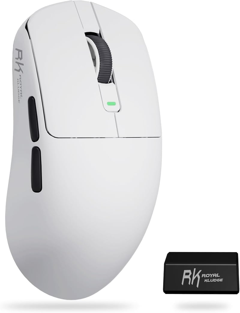 RK ROYAL KLUDGE M3 Wireless Gaming Egér 47g Ultralight 30K DPI 8K Polling Fehér