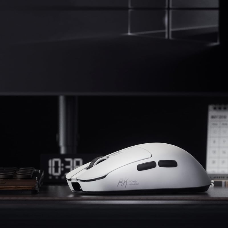 RK ROYAL KLUDGE M3 Wireless Gaming Egér 47g Ultralight 30K DPI 8K Polling Fehér