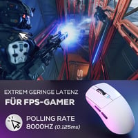 RK ROYAL KLUDGE M3 Wireless Gaming Egér 47g Ultralight 30K DPI 8K Polling Fehér 4