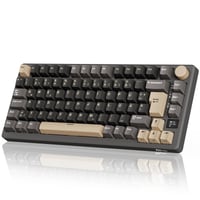 RK ROYAL KLUDGE M75 Bezdrôtová Mechanická Herná Klávesnica, 75% TKL, RGB, OLED Displej, Hot-Swap Červené Spínače, QWERTZ, Sivá 1