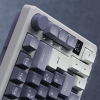 RK ROYAL KLUDGE M75 Vezeték Nélküli Mechanikus Gamer Billentyűzet, 75% TKL, RGB, QWERTZ, OLED Kijelzővel, Hot-Swap Red Switch, Levendula Lil 8