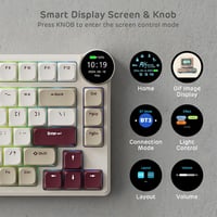 RK ROYAL KLUDGE N80 Mechanikus Billentyűzet 75% Wireless Bluetooth USB-C Brown Switch 2