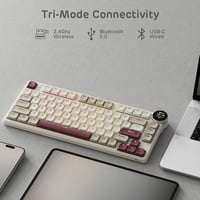 RK ROYAL KLUDGE N80 Mechanikus Billentyűzet 75% Wireless Bluetooth USB-C Brown Switch 3