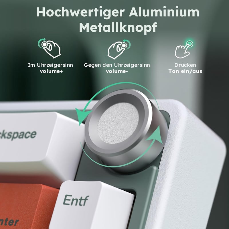 RK ROYAL KLUDGE R65 Gamer Billentyűzet 60% Elrendezés, Vezeték Nélküli Bluetooth/2.4G/USB-C, RGB Háttérvilágítás, Hot-Swap Creamy Kapcsolók,