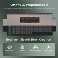 RK ROYAL KLUDGE R65 Gamer Billentyűzet 60% Elrendezés, Vezeték Nélküli Bluetooth/2.4G/USB-C, RGB Háttérvilágítás, Hot-Swap Creamy Kapcsolók, 8