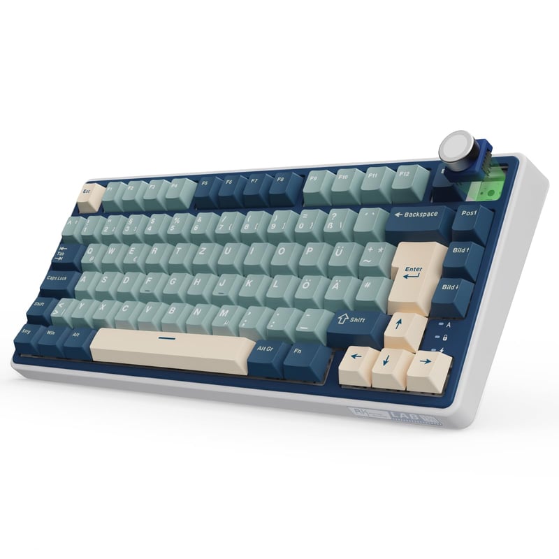 RK ROYAL KLUDGE R75 Mehanička Tipkovnica - 75% TKL Bežična Gaming Tipkovnica, RGB, Bluetooth/2.4G/USB-C, Hot-Swap Linear Creamy